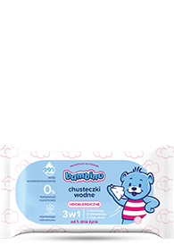 Hipoalergiczne chusteczki wodne 3w1
